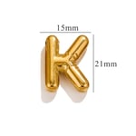 Gold color / 1 Piece Classic Simple Style Letter K Shape Stainless Steel  Gold Color Women's Pendant Picture11